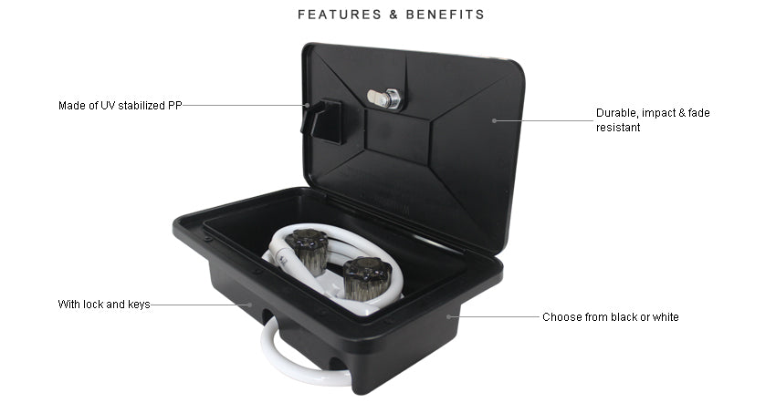 SEAFLO External Shower Box White Color