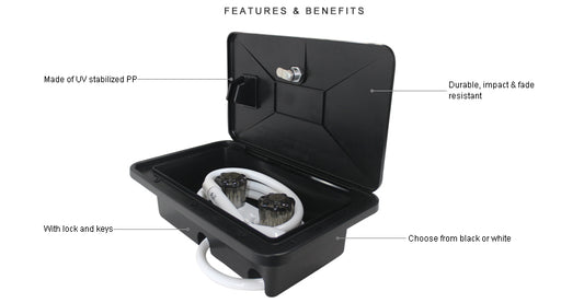 SEAFLO External Shower Box White Color