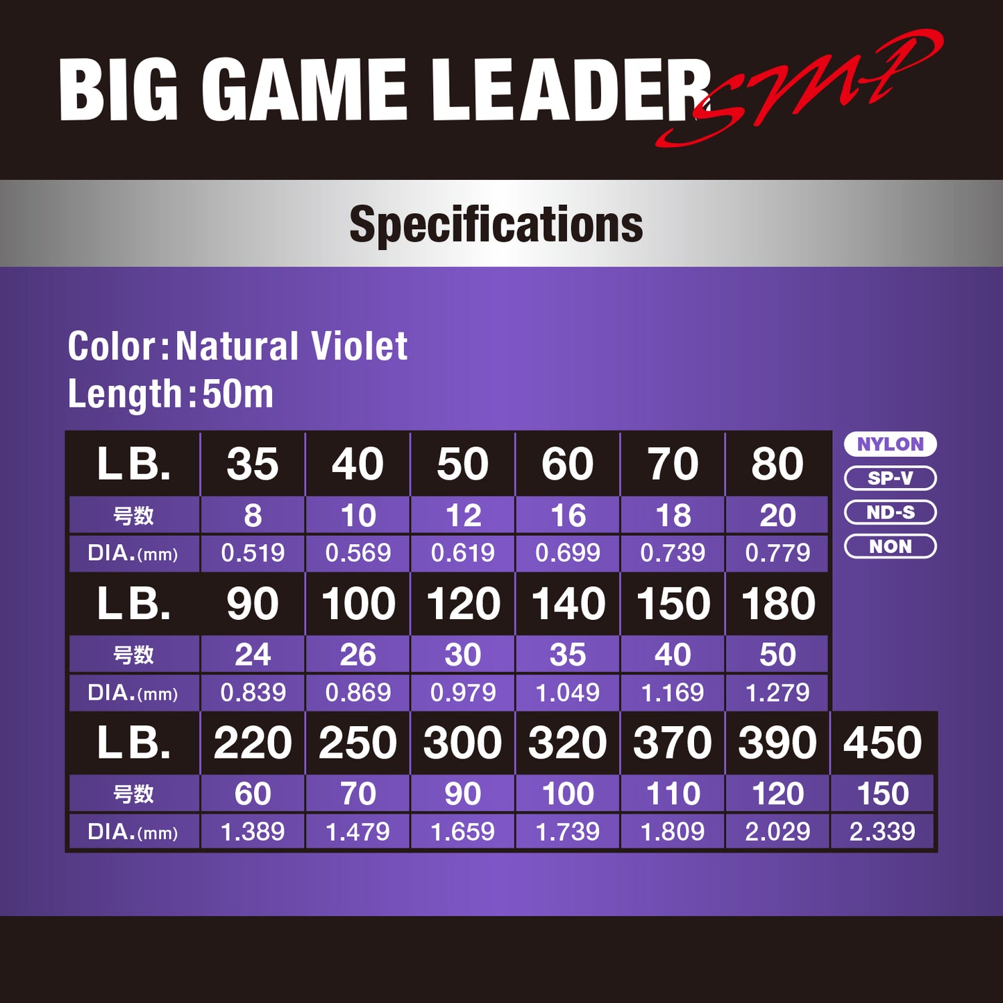 VARIVAS Big Game Leader SMP NYLON