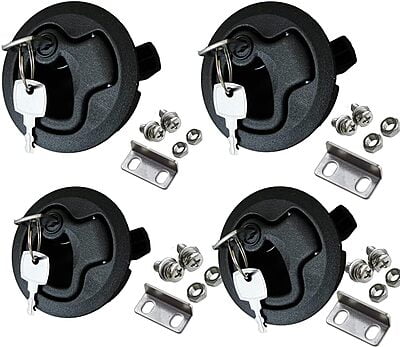 PLASTIC TURNING LOCK 61mm BLACK